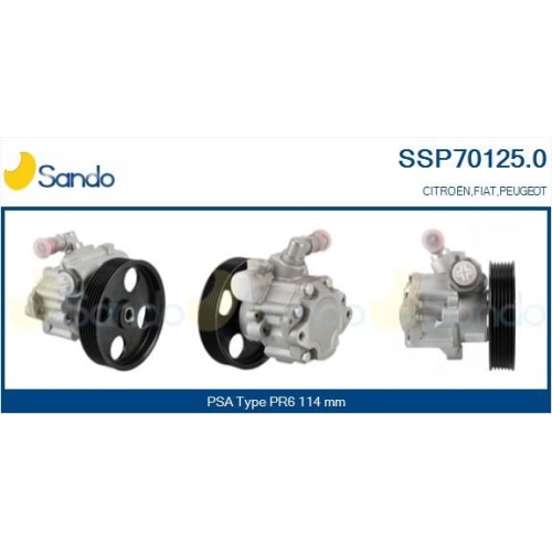 Hydraulikpumpe Lenkung Sando SSP70125.0 f&uuml;r Citro&euml;n/peugeot