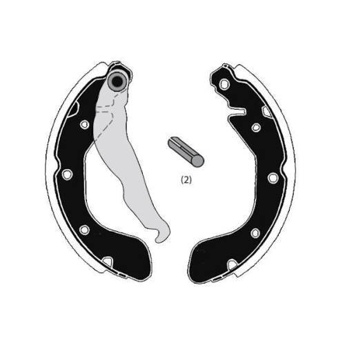 Bremsbackensatz Raicam RA27450 f&uuml;r Chevrolet Daewoo Hinterachse