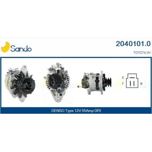 Generator Sando 2040101.0 f&uuml;r Daihatsu Toyota Lombardini