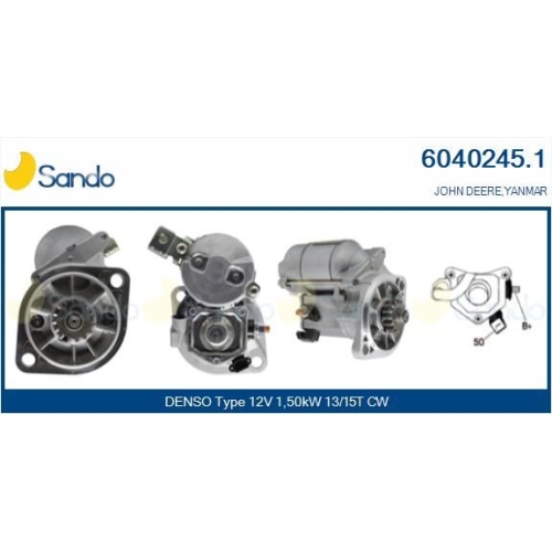 Starter Sando 6040245.1 für John Deere Landini Yanmar