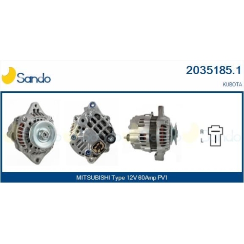 Generator Sando 2035185.1 f&uuml;r Mitsubishi Kubota