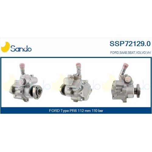 Hydraulikpumpe Lenkung Sando SSP72129.0 f&uuml;r Ford Vag