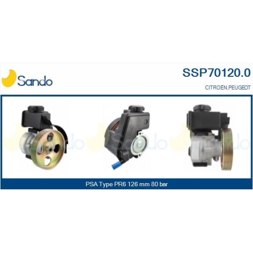 Hydraulikpumpe Lenkung Sando SSP70120.0 für Citroën/peugeot