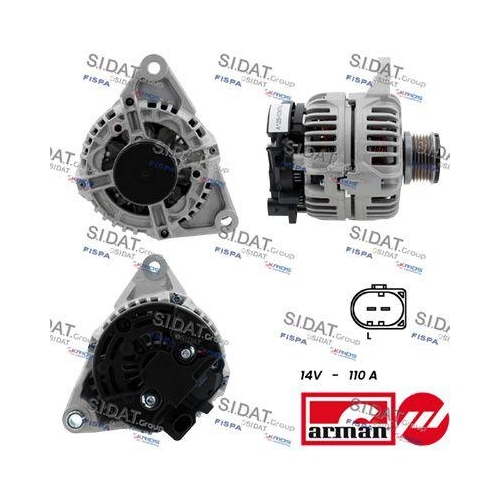 Generator Sidat A12BH0267AS Arman f&uuml;r Alfa Romeo Fiat Iveco Lancia