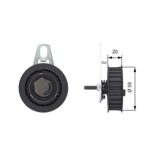 Spannrolle Zahnriemen Gates T43108 Powergrip™ für Alfa Romeo Lancia