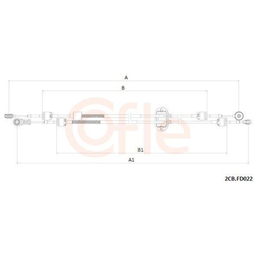 Seilzug Schaltgetriebe Cofle 2CB.FD022 f&uuml;r Ford