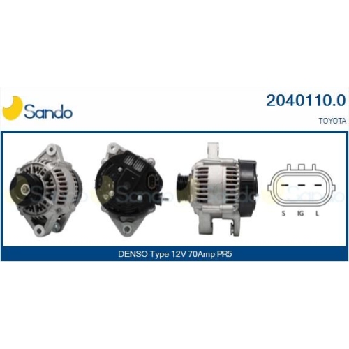 Generator Sando 2040110.0 f&uuml;r Toyota