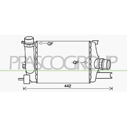 Ladeluftk&uuml;hler Prasco DA822N001 Prascoselection f&uuml;r Dacia Rechts