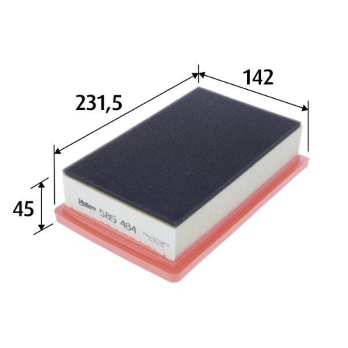 Luftfilter Valeo 585484 für Fiat
