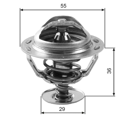 Thermostat K&uuml;hlmittel Gates TH12283G1 f&uuml;r Hyundai