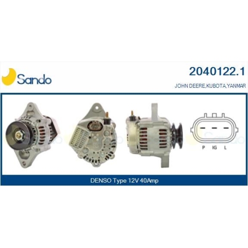 Generator Sando 2040122.1 für John Deere Yanmar