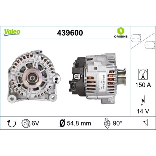 Generator Valeo 439600 Valeo Origins New Oe Technologie f&uuml;r