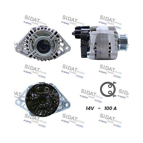 Generator Sidat A12DE0003A2 f&uuml;r Alfa Romeo Fiat Lancia