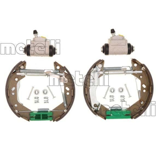 Bremsbackensatz Metelli 51-0211 Vermontierter Kit f&uuml;r Hinterachse
