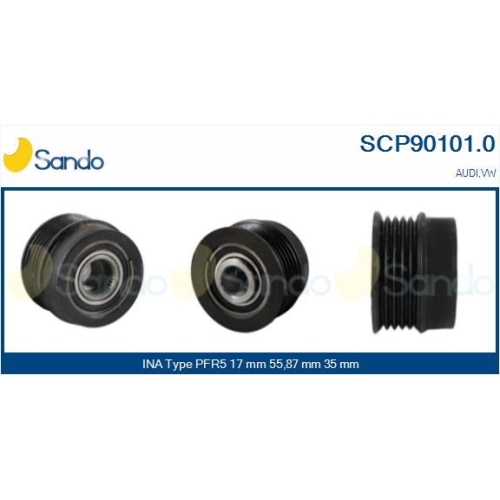 Riemenscheibe Generator Sando SCP90101.0 f&uuml;r Audi Vag Ika