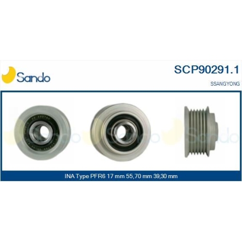 Riemenscheibe Generator Sando SCP90291.1 f&uuml;r Ssangyong