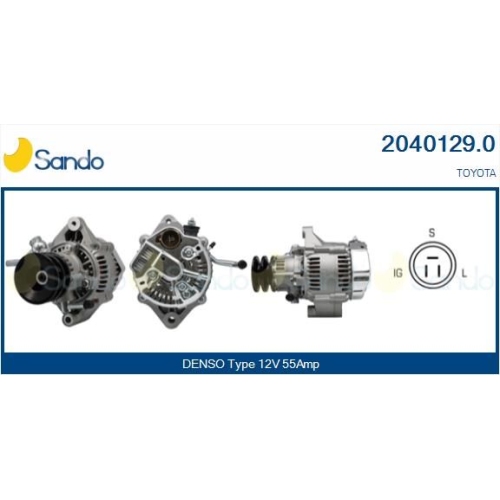 Generator Sando 2040129.0 f&uuml;r Toyota