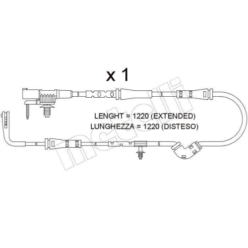 Warnkontakt Bremsbelagverschlei&szlig; Metelli SU.386 f&uuml;r Land Rover Hinterachse