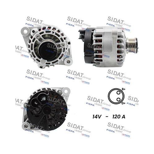 Generator Sidat A12DE0016A2 f&uuml;r Alfa Romeo Fiat Lancia