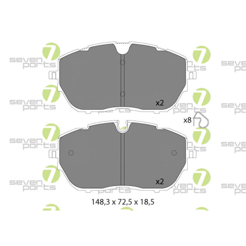 Bremsbelagsatz Scheibenbremse 7 Seven Parts SVP29030 f&uuml;r Citro&euml;n Opel Peugeot