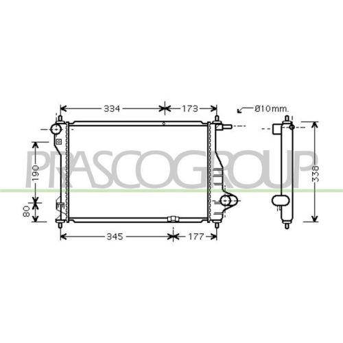 K&uuml;hler Motork&uuml;hlung Prasco DW324R002 Prascoselection f&uuml;r Chevrolet Daewoo