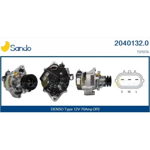 Generator Sando 2040132.0 f&uuml;r Toyota Metrocab
