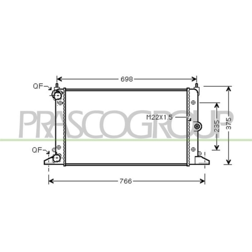 K&uuml;hler Motork&uuml;hlung Prasco FD078R003 Prascoselection f&uuml;r Ford Seat VW