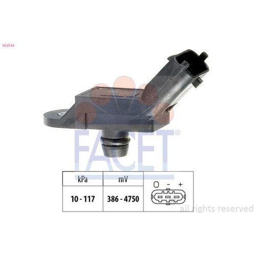 Luftdrucksensor H&ouml;henanpassung Facet 10.3133 Made In Italy - Oe Equivalent f&uuml;r