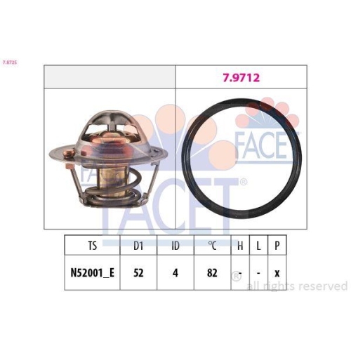 Thermostat K&uuml;hlmittel Facet 7.8725 Made In Italy - Oe Equivalent f&uuml;r Mitsubishi
