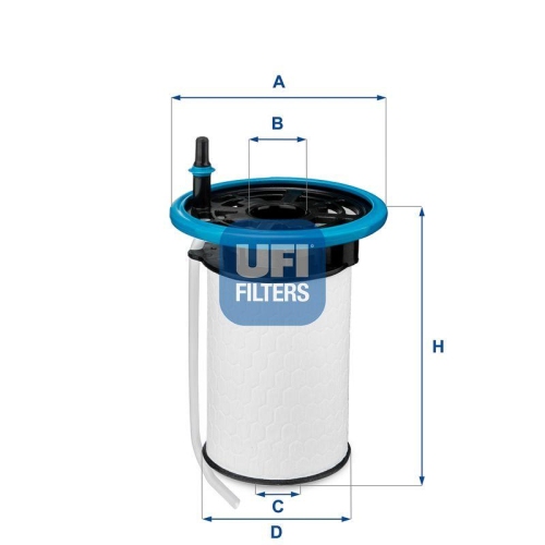 Fuel Filter Ufi 26.052.00 for Fiat General Motors Maserati Opel