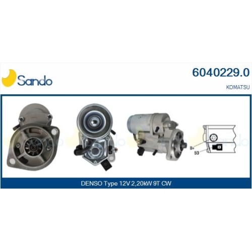 Starter Sando 6040229.0 für Kia Cummins Komatsu