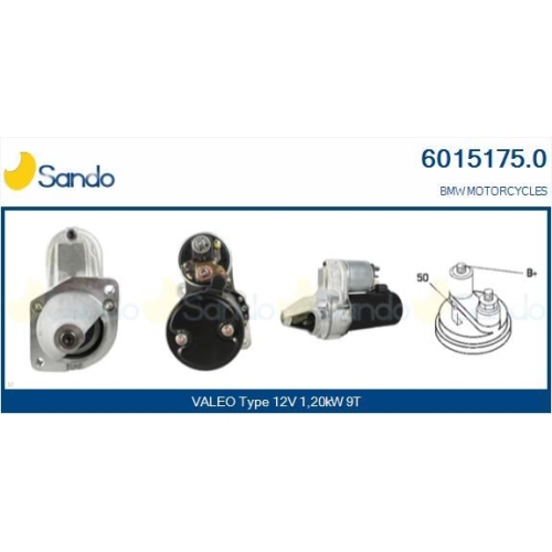Starter Sando 6015175.0 f&uuml;r Bmw