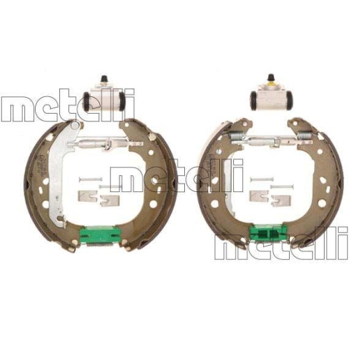 Bremsbackensatz Metelli 51-0230 Vermontierter Kit f&uuml;r Hinterachse