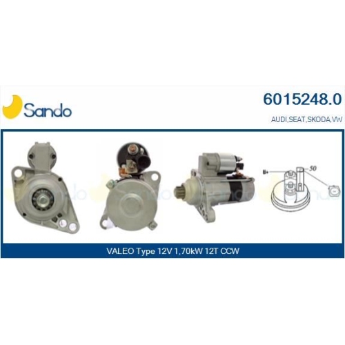 Starter Sando 6015248.0 f&uuml;r Vag F&uuml;r Fahrzeuge Ohne Start-stopp-funktion