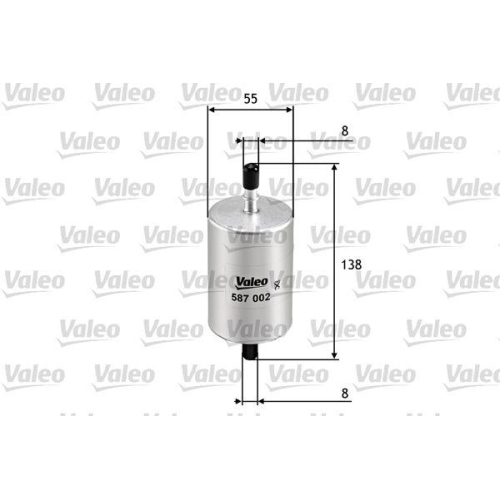 Kraftstofffilter Valeo 587002 für Nissan Opel Renault Vauxhall Dacia Kayser
