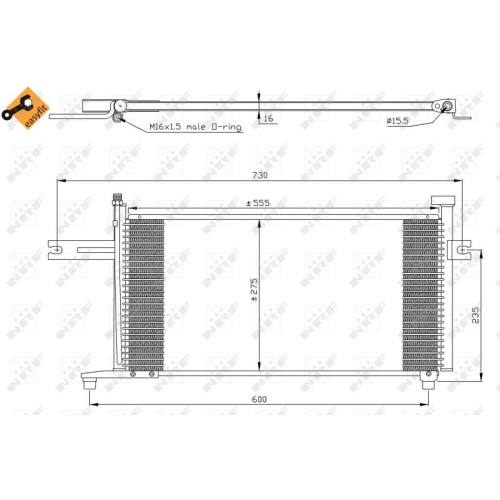 Condenseur Climatisation Nrf 35315 Easy Fit pour Nissan
