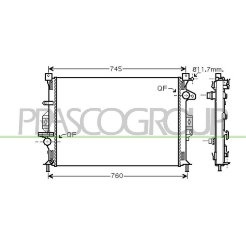 K&uuml;hler Motork&uuml;hlung Prasco FD110R002 Prascoselection f&uuml;r Ford Volvo Land Rover