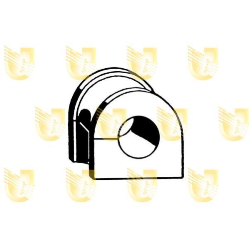 Lagerbuchse Stabilisator Unigom 391423 f&uuml;r Ford Vorderachse Links