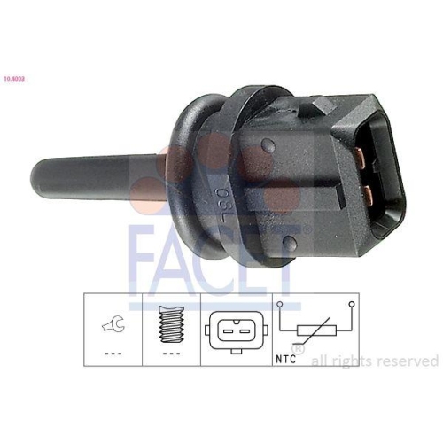 Sensor Ansauglufttemperatur Facet 10.4003 Made In Italy - Oe Equivalent f&uuml;r Fiat