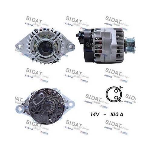 Generator Sidat A12DE0081A2 f&uuml;r Alfa Romeo Fiat Lancia