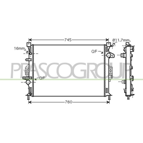 K&uuml;hler Motork&uuml;hlung Prasco FD110R005 Prascoselection f&uuml;r Ford Volvo Land Rover