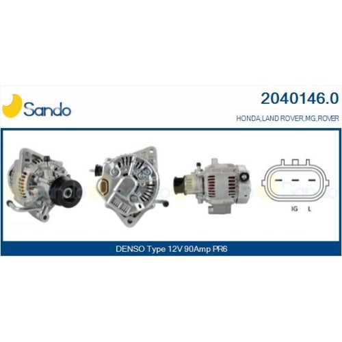 Generator Sando 2040146.0 f&uuml;r MG Rover Land Rover