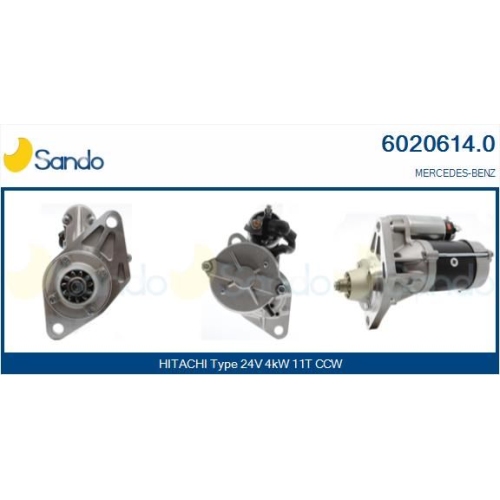 Starter Sando 6020614.0 f&uuml;r Isuzu Volvo Hitachi Caterpillar