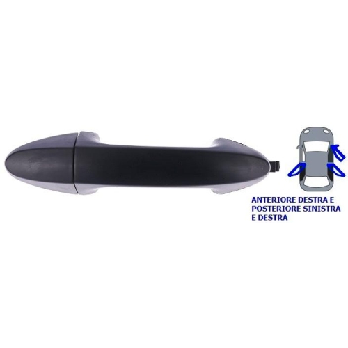 EXTERNER FRONTGRIFF UND POST. FORD FIESTA 2008 – RECHTS V. = HINTEN. DX=SX