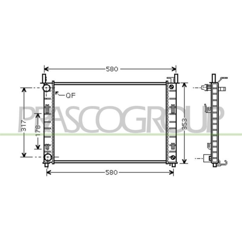 K&uuml;hler Motork&uuml;hlung Prasco FD340R001 Prascoselection f&uuml;r Ford