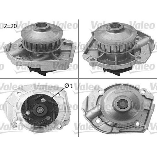 Wasserpumpe Motork&uuml;hlung Valeo 506397 f&uuml;r Fiat Lancia Autobianchi