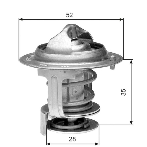 Thermostat K&uuml;hlmittel Gates TH29478G1 f&uuml;r Daihatsu Standard Automobile