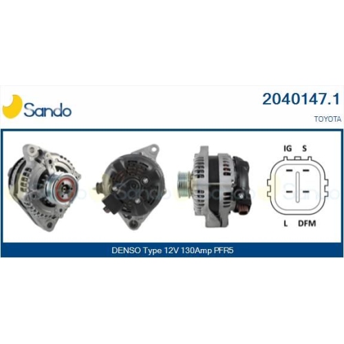 Generator Sando 2040147.1 f&uuml;r Toyota