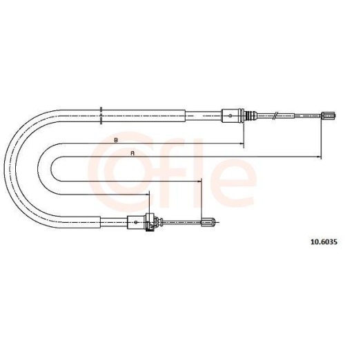 Seilzug Feststellbremse Cofle 10.6035 für Peugeot Hinten Links Hinten Rechts