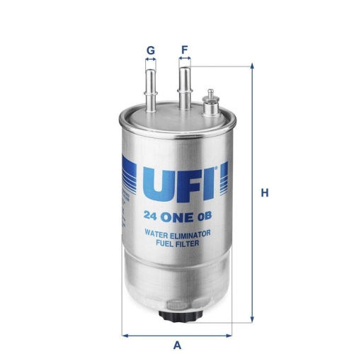 Kraftstofffilter Ufi 24.ONE.0B f&uuml;r Citro&euml;n Fiat Peugeot